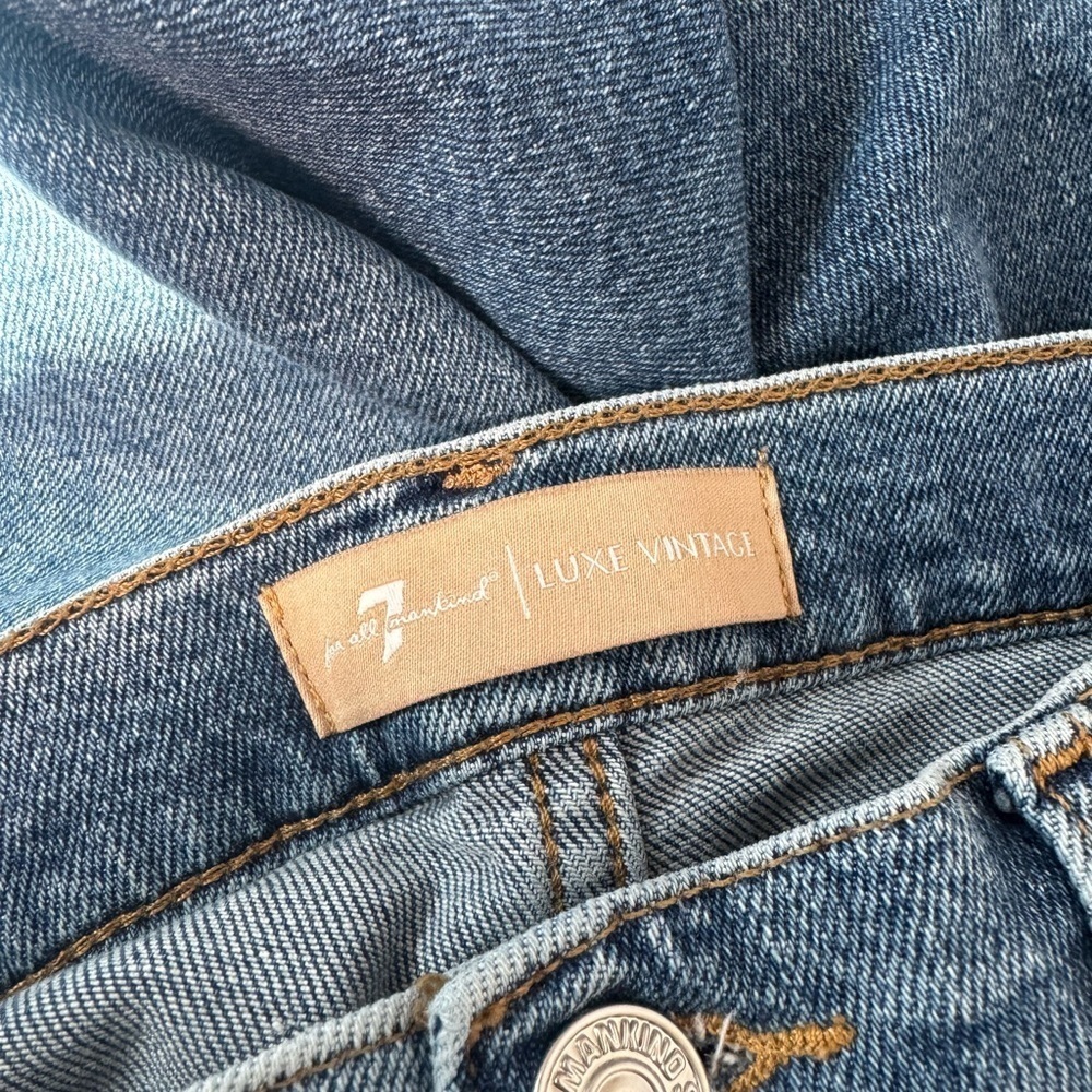 7 For All Mankind Light Blue Ankle Jeans - Picture 7 of 9